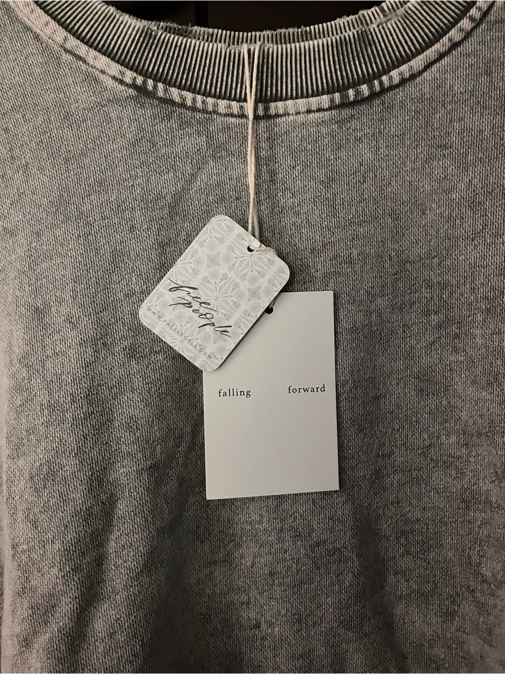 NWT Free People X Falling Forward - Snow Washed Destroyed Crewneck - Picture 3 of 6